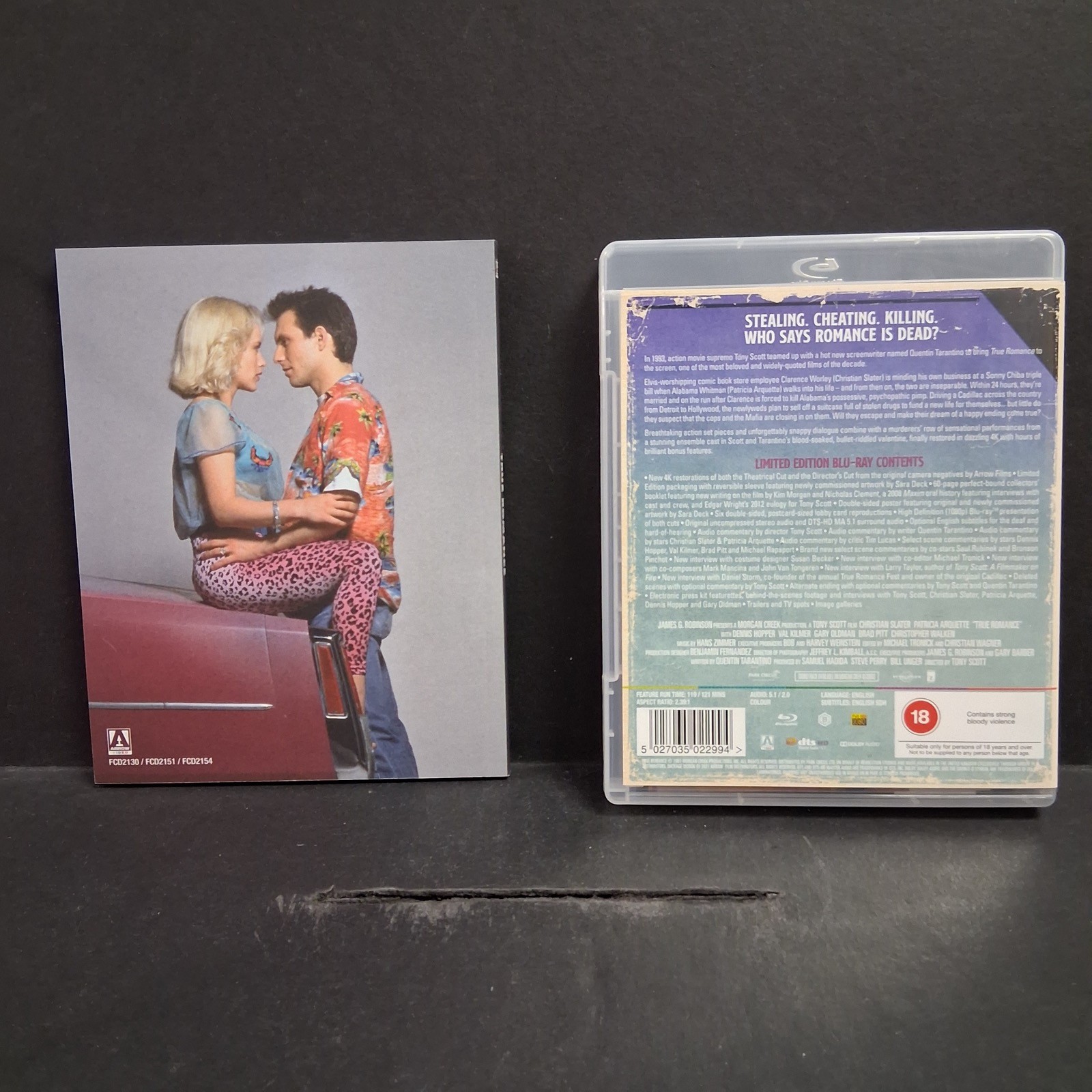 TRUE ROMANCE (1993) Blu-Ray Region B w/ Book & Poster Tony Scott ARROW VIDEO