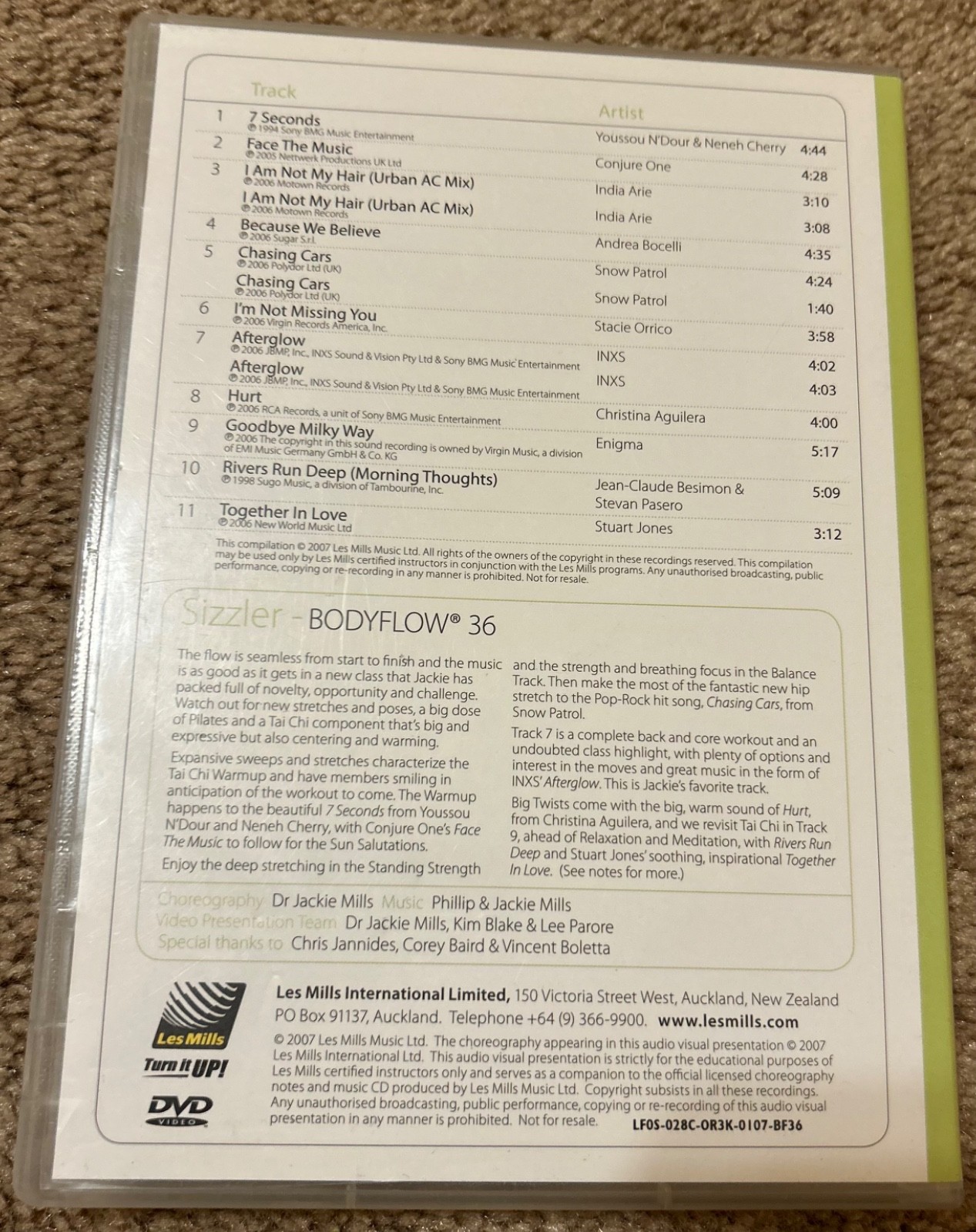 Les Mills BodyFlow Release 36 DVD, CD, Notes Body Balance Flow Yoga Workout