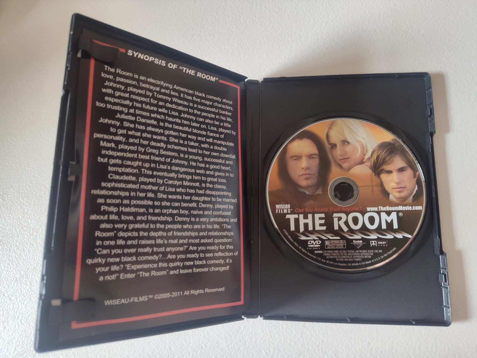The Room Tommy Wiseau DVD