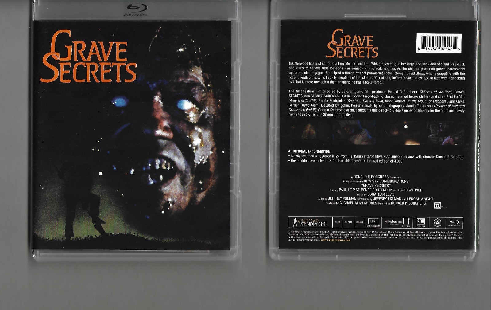 Grave Secrets (LIKE NEW Blu-ray) Paul Le Mat, David Warner, Renée Soutendijk