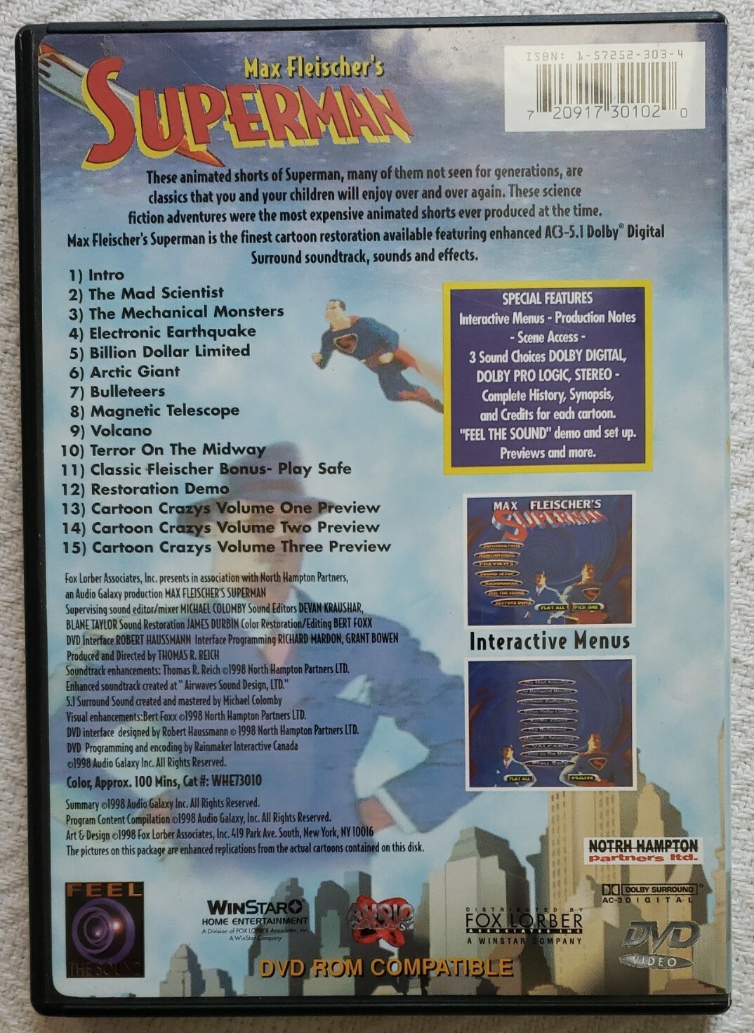Max Fleischers Superman (WinStar Home Entertainment DVD, 1998)