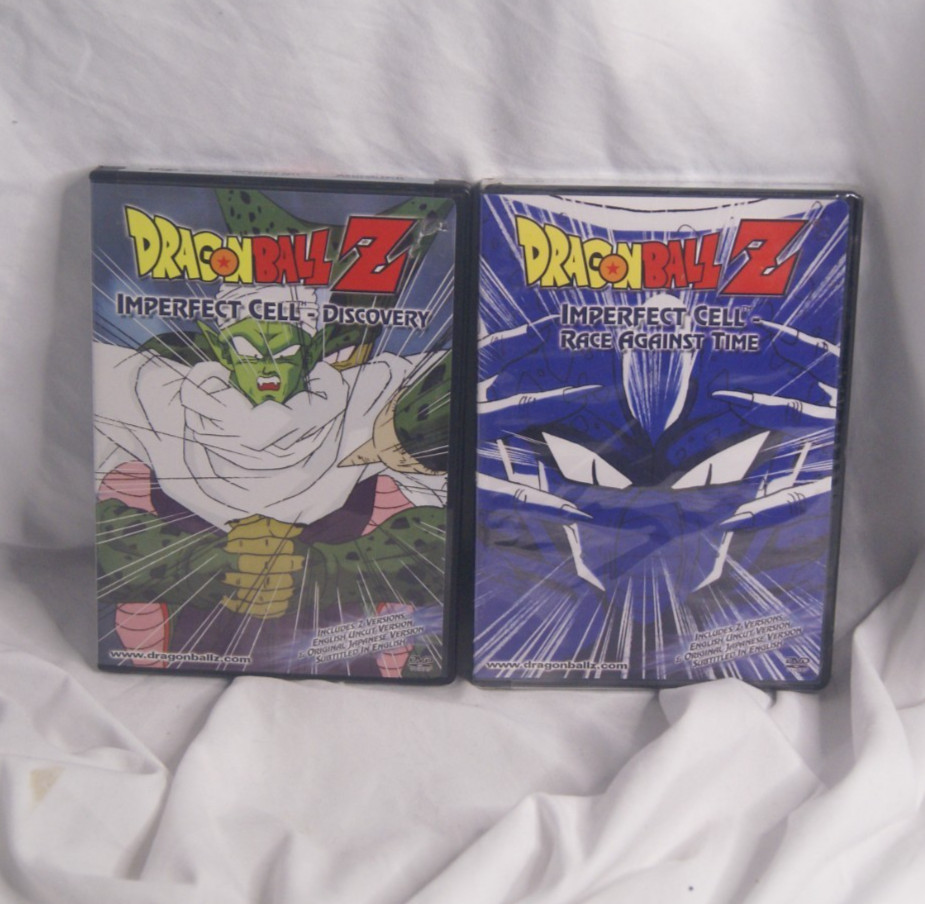 Set of 2 Dragon Ball Z Imperfect Cell Saga Uncut DVDs Episodes BRAND NEW