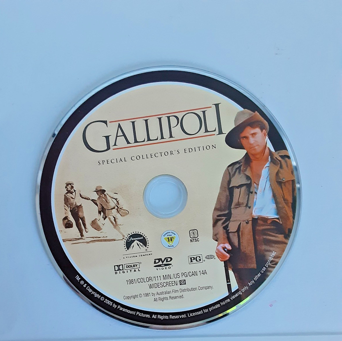 Gallipoli (1 used DVD only) 1981 Mel Gibson. Australian WW1 . Peter Weir. action
