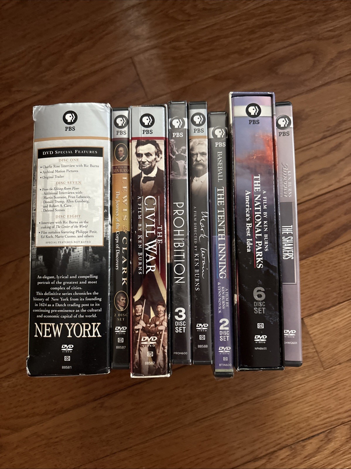 Lot of 8 Ken Burns DVD ( DVD, 28 DVD total )