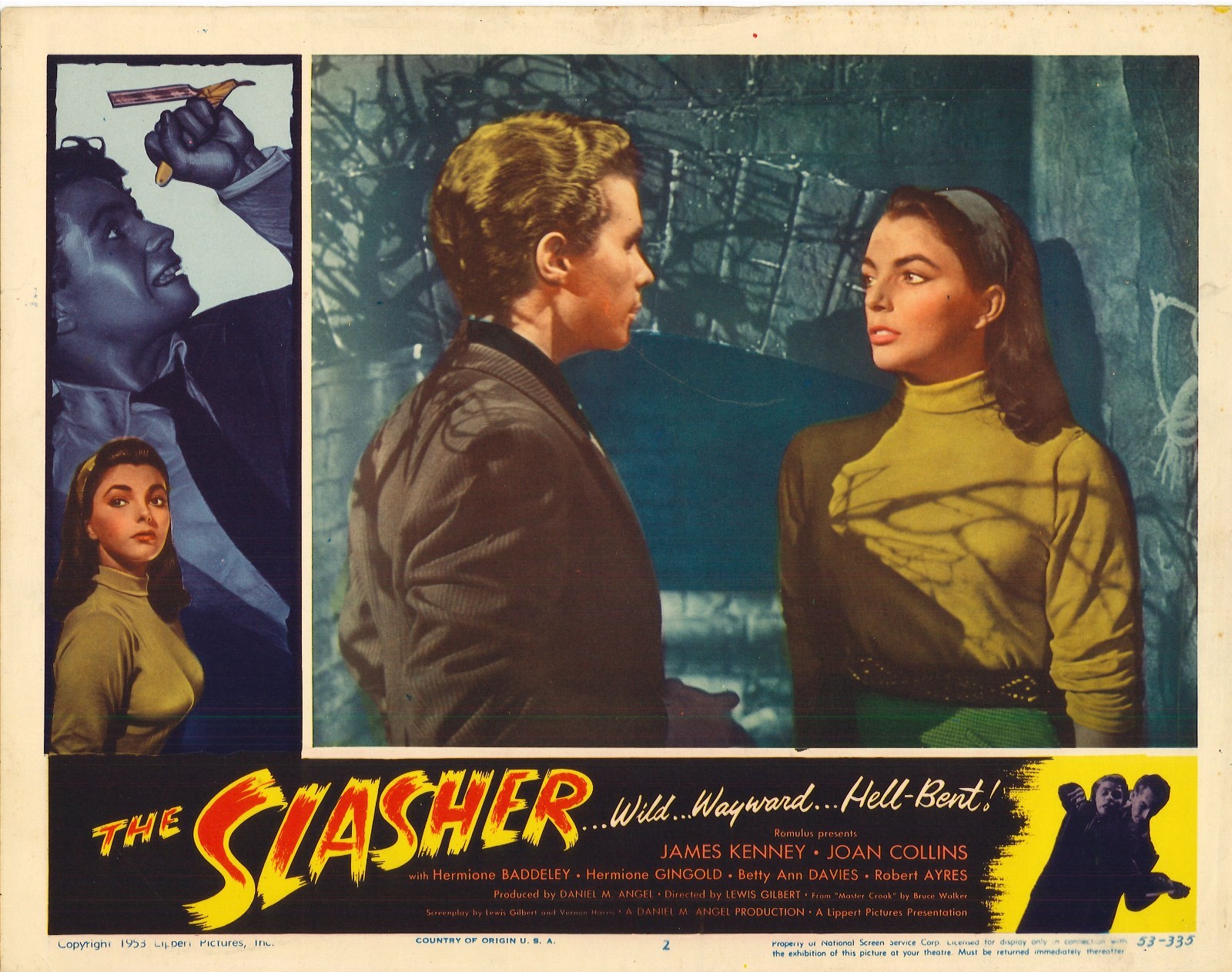 The Slasher ORIGINAL US Lobby Card Joan Collins Lewis Gilbert 1953