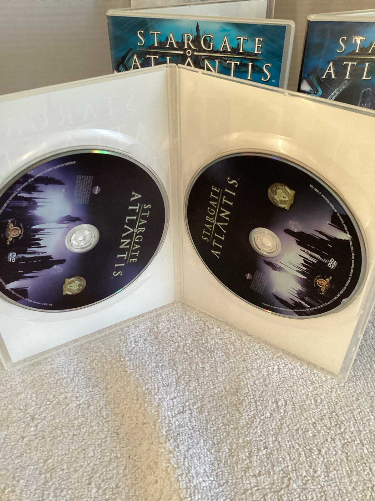 Stargate Atlantis 5-Disk Box Sets Seasons 1, 2, & 3. Cult Classic.