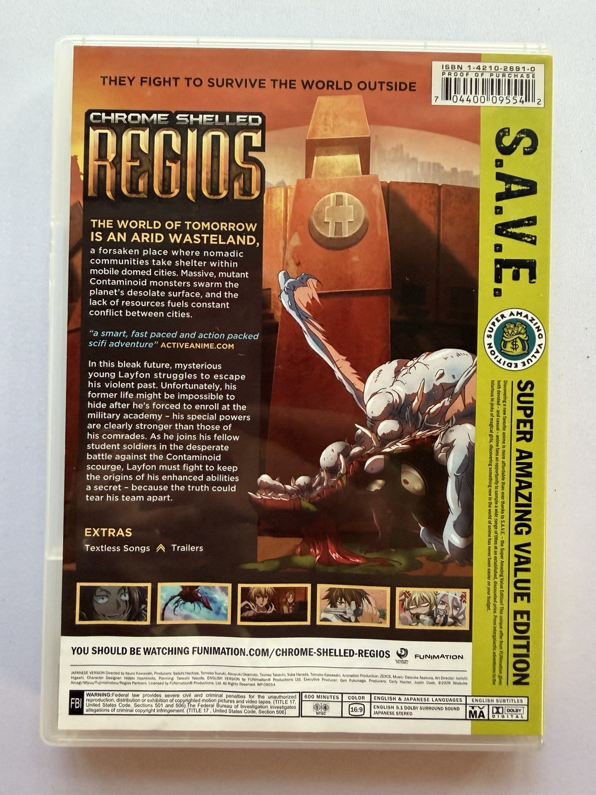 Chrome Shelled Regios (DVD, 4-Disc Set, 24 episodes, S.A.V.E.) Funimation Anime
