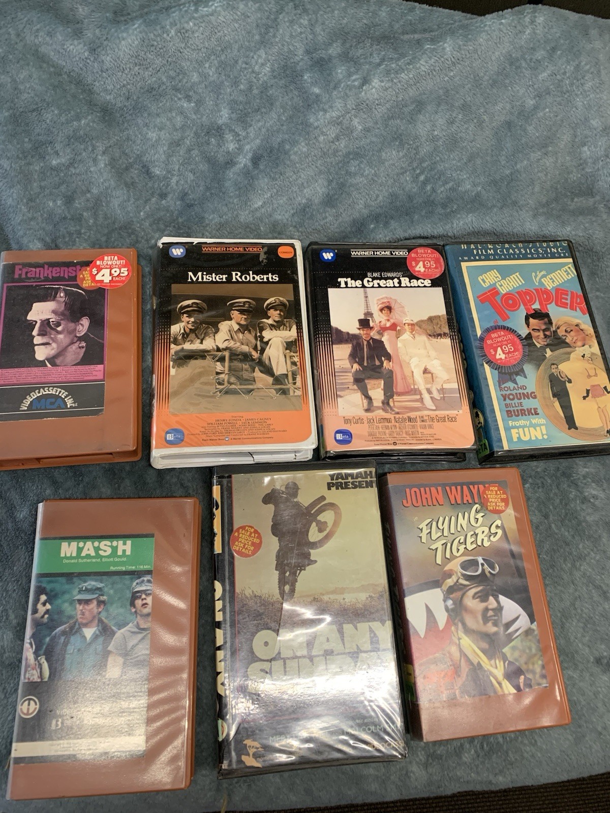 Betamax Tapes in hard-case covers