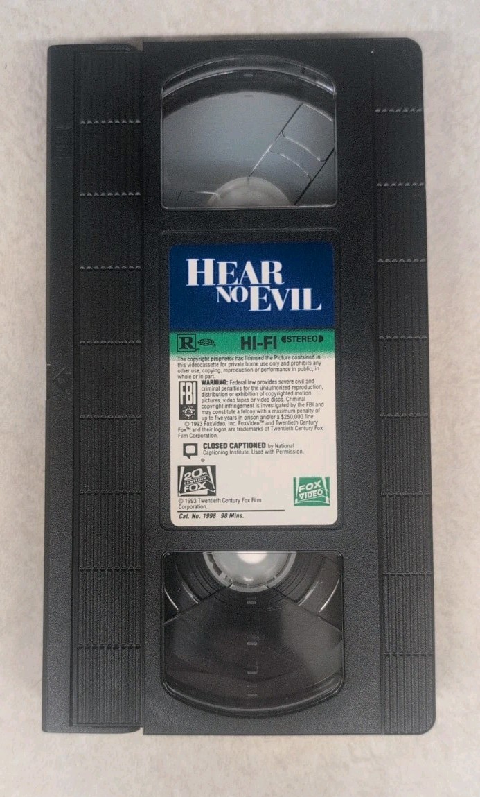 Hear No Evil (VHS 1995) Martin Sheen Marlee Matlin D.B. Sweeney **B2G1 FREE**