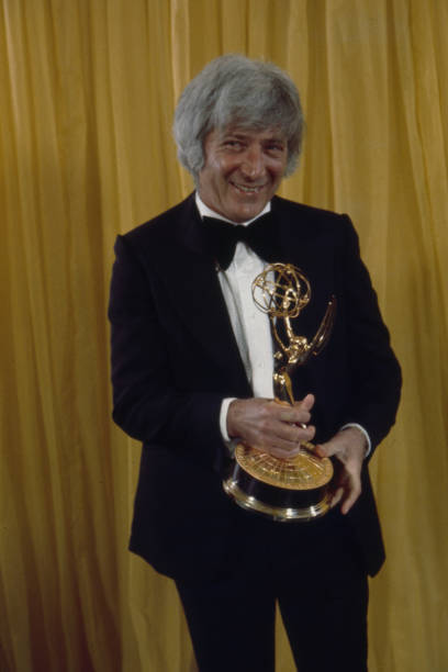 Jerry Goldsmith with this Emmy Award for OUTSTANDING ACHIEVE- 1975 Old Photo 1