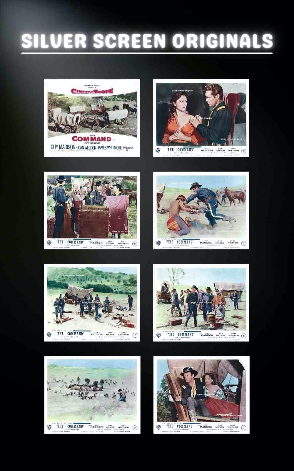 The Command 8x ORIGINAL UK FOH Lobby Cards David Butler Guy Madison 1954