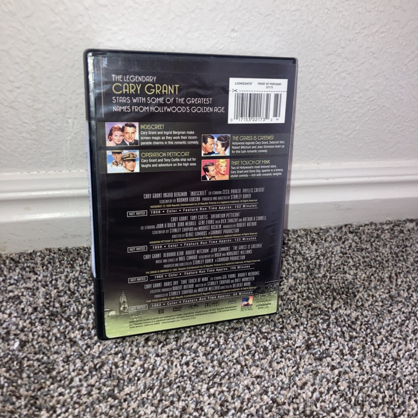 The Cary Grant Collection (DVD, 2008, 4-Disc Set) NEW Authentic SHIPS FAST
