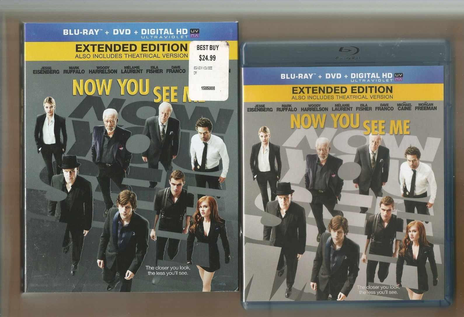 Now You See Me (Blu-ray, DVD, Slipcover, 2013) ~ Theatrical & Unrated ~ LIKE NEW