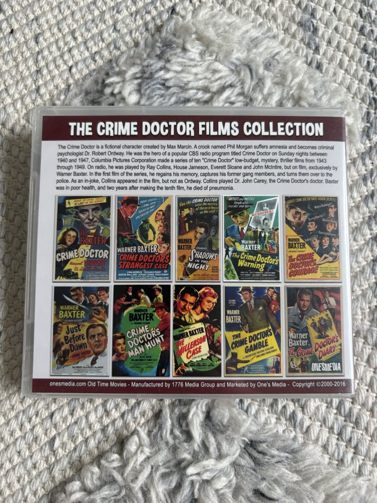 The Crime Doctor Film Collection DVD set 10 Movies