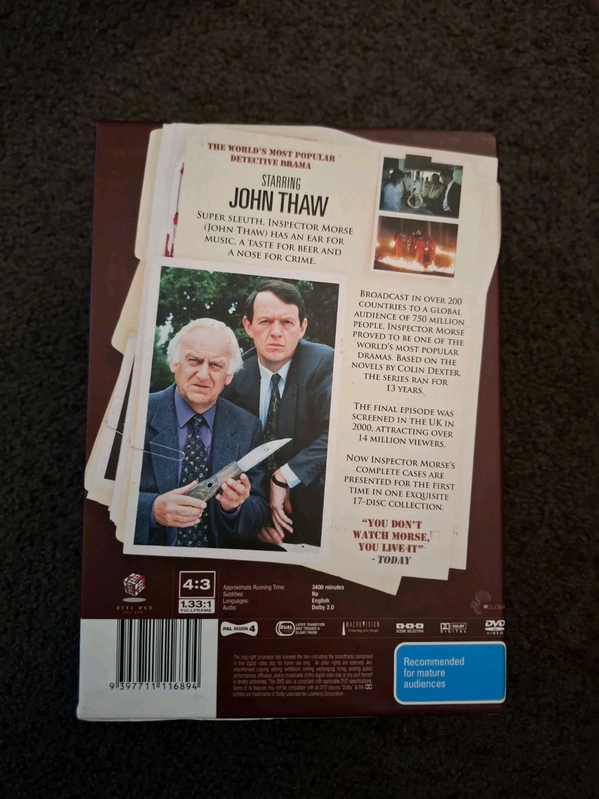 INSPECTOR MORSE: Complete Collection DVD Box Set (17 Discs + Booklet) Area 4