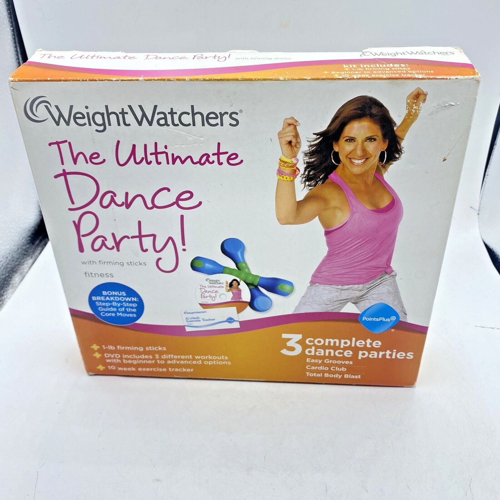 Weight Watchers The Ultimate Dance Party With 1 Lb Firming Sticks DVD Tracker