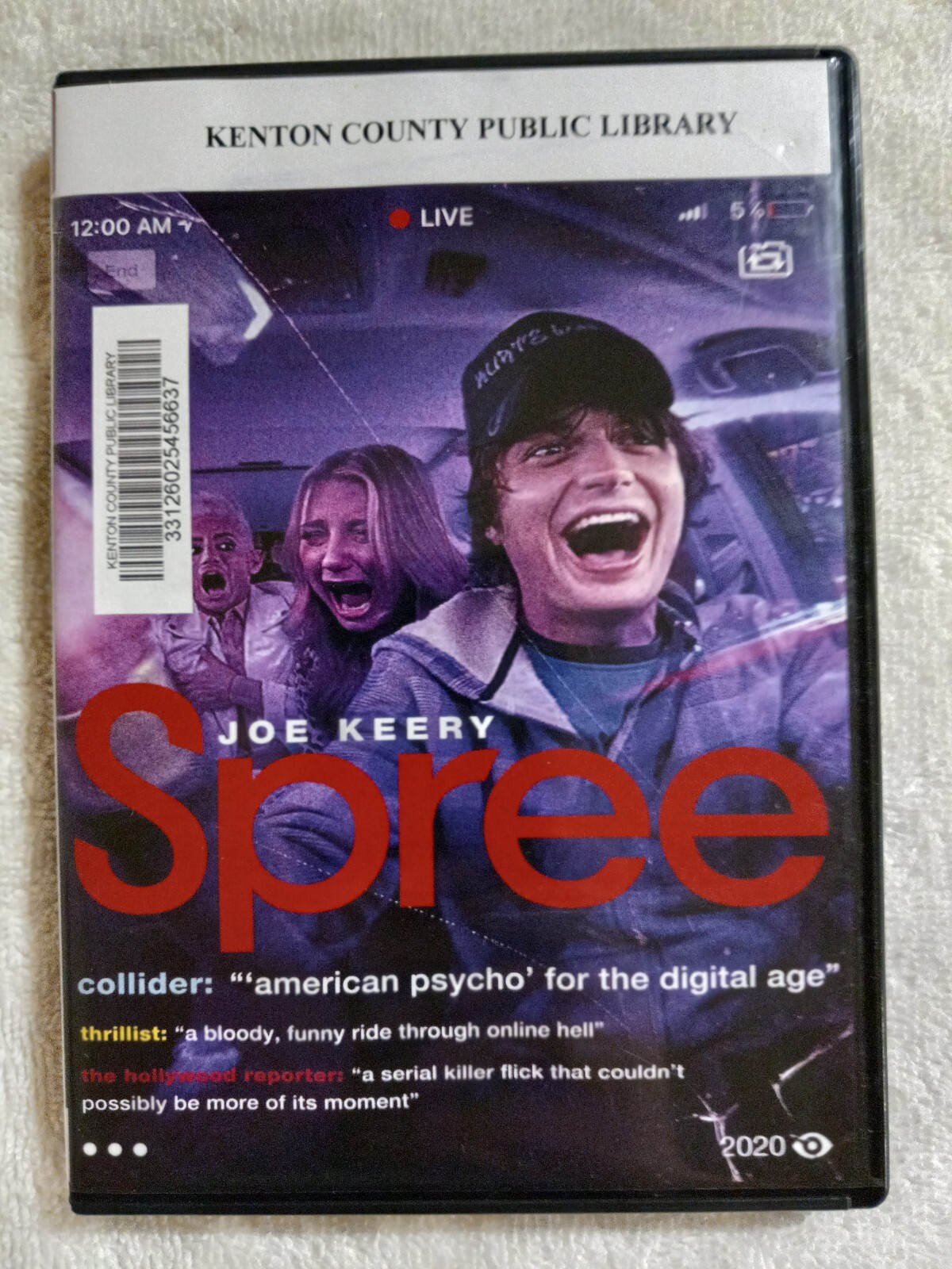 Spree (DVD, 2020, Not Rated, Widescreen, 92 minutes)