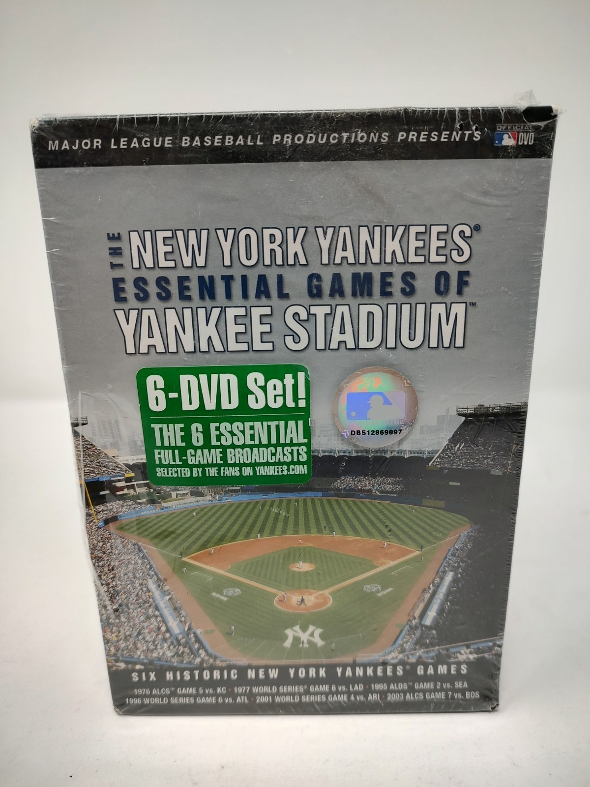 New York Yankees Essential Games Yankee Stadium 6 DVD Set Sealed + Yankeeography