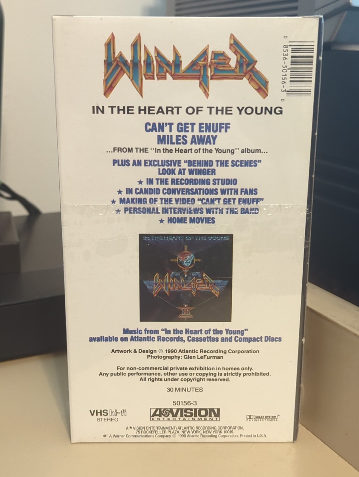 Winger: In the Heart of the Young VHS 1990 NEW Sealed
