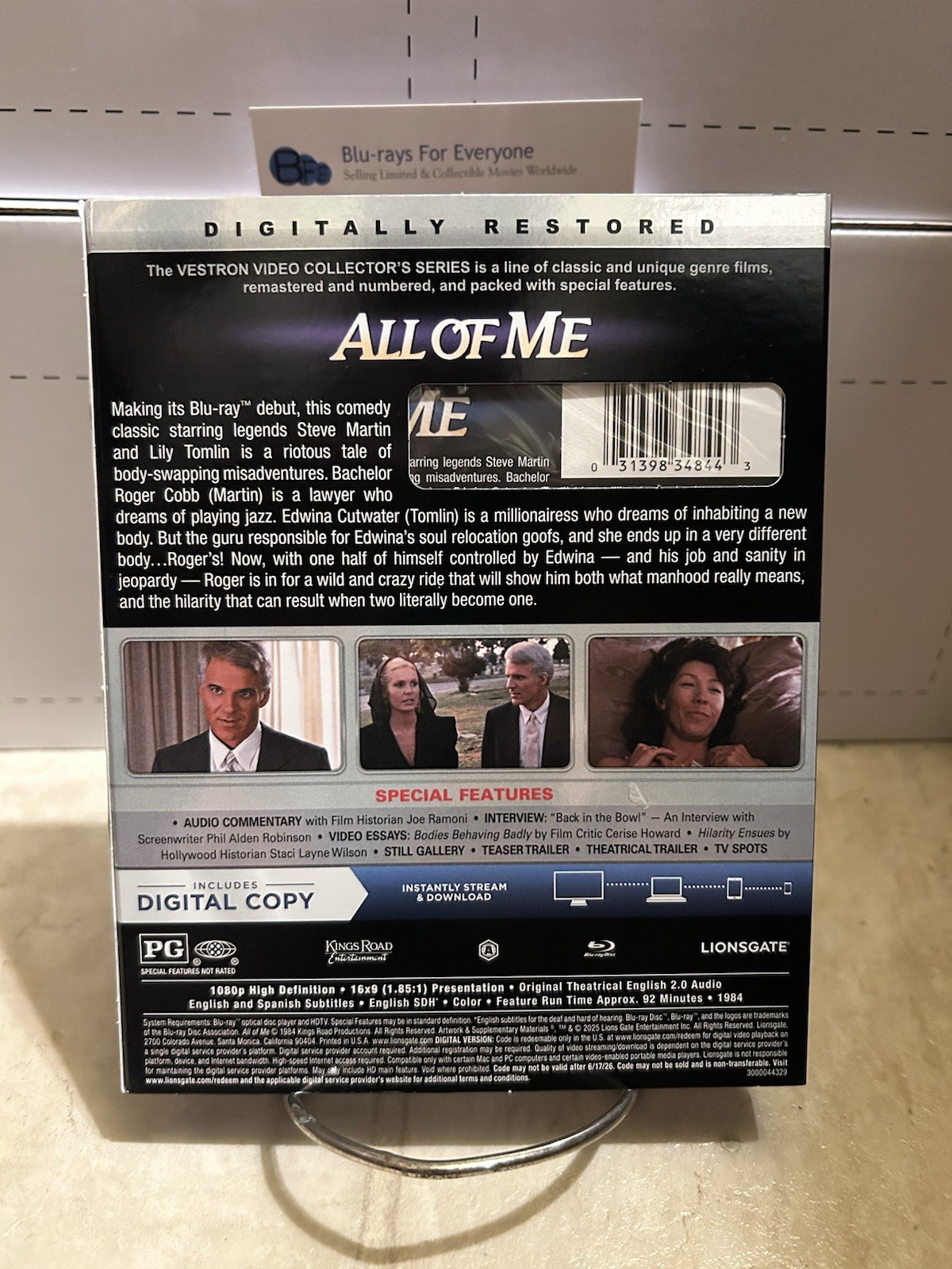 NEW All of Me Blu-ray + Slip Sleeve Cover [1984] Vestron Collectors Series #33