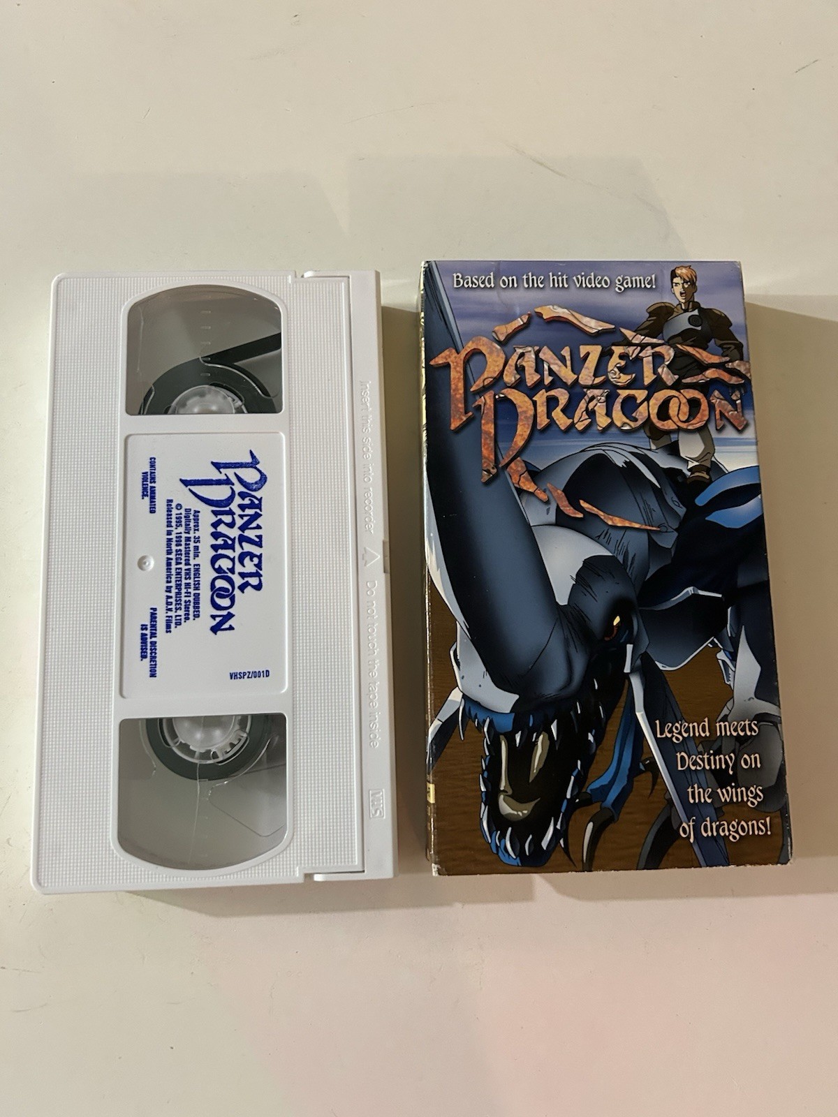 Panzer Dragoon Anime VHS Video Tape New English Dubbed AD Vision ADV Release