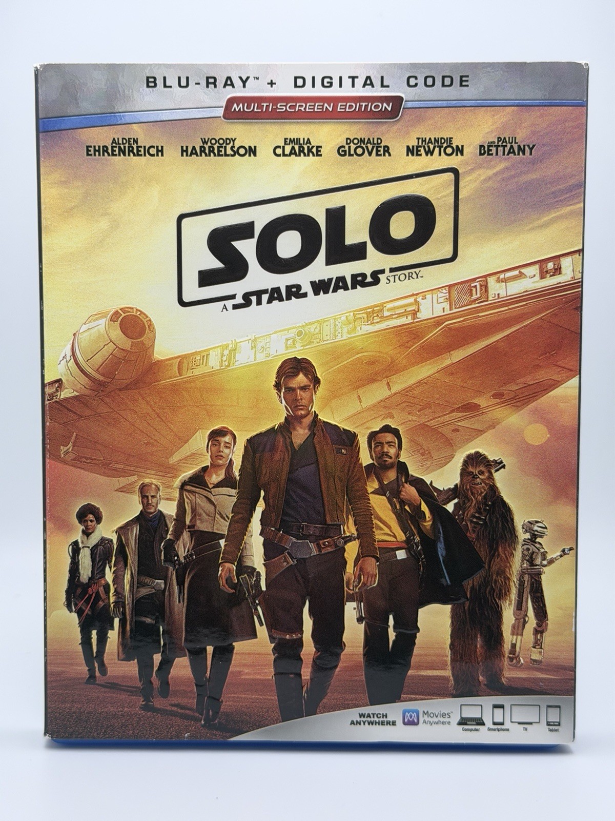 Star Wars Solo: A Story (2018 Blu-ray) with Slipcover No Digital Code
