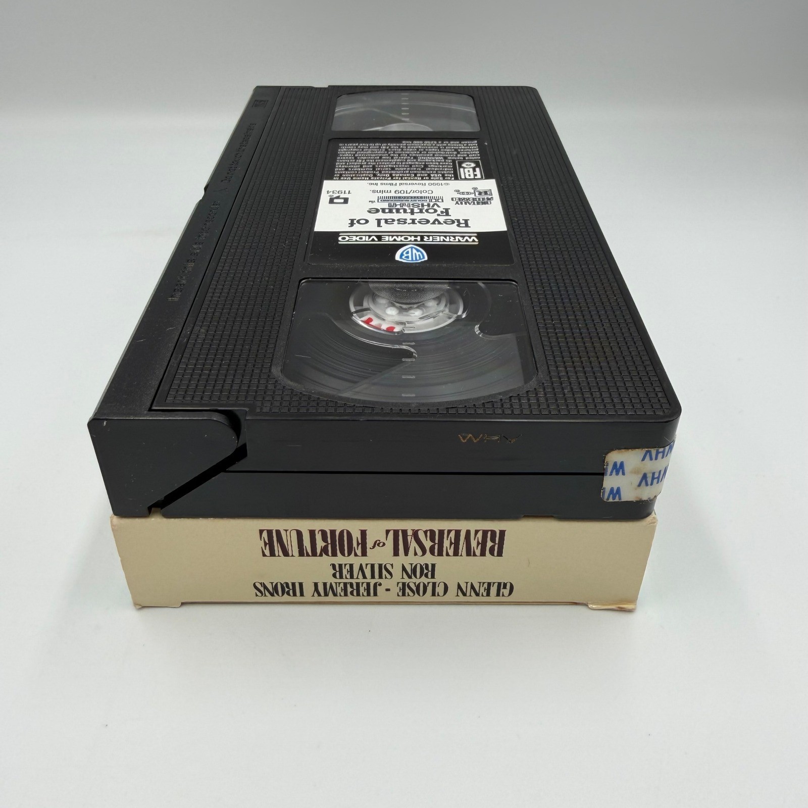 Reversal of Fortune VHS 1990 Jeremy Irons Glenn Close Warner Home Video 11934