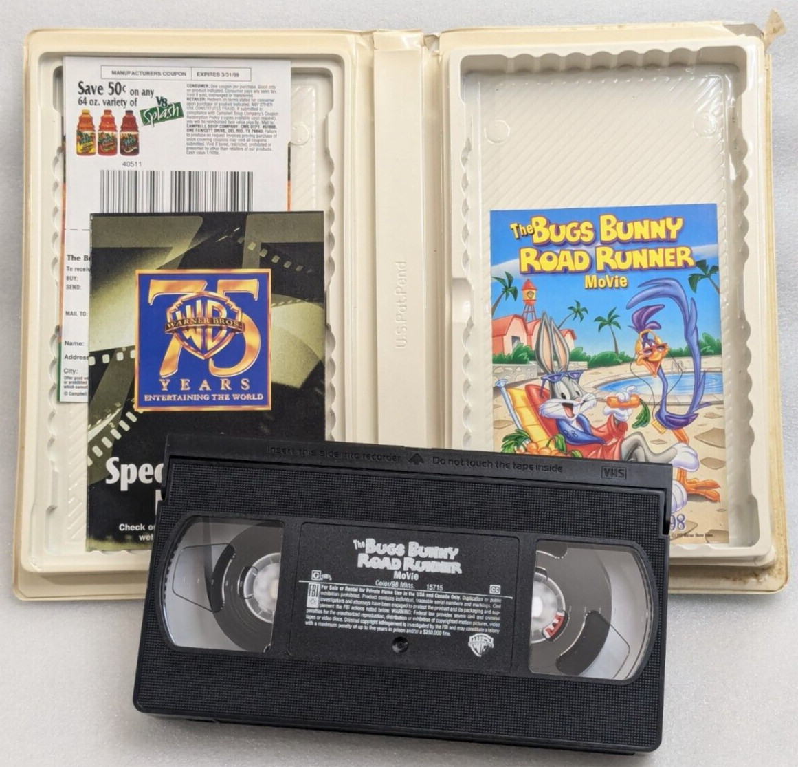 The Bugs Bunny Road Runner Movie Mel Blanc, Arthur Q. Bryan (VHS 1979 Clamshell)