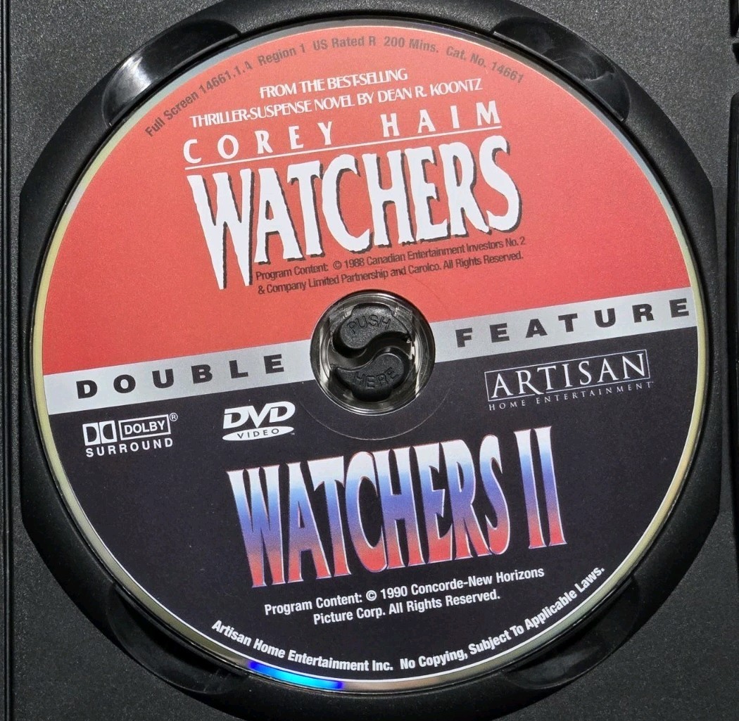 Watchers / Watchers 2 II DVD REGION 1 (2003) Corey Haim — VERY GOOD W/ INSERT