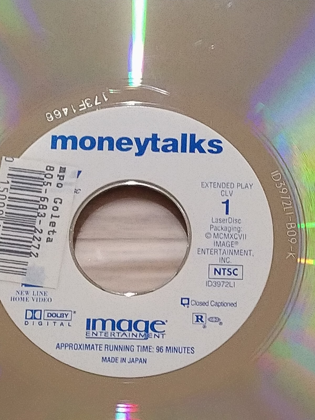 Money Talks Laserdisc LD Widescreen Edition Tucker Sheen VG+