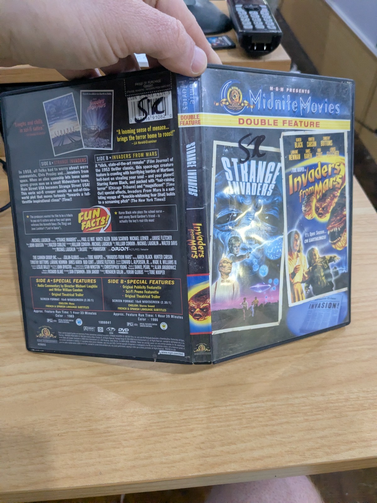 B1 Strange Invaders / From Mars DVD 2005 Midnite Movies MGM Sci-fi Aliens