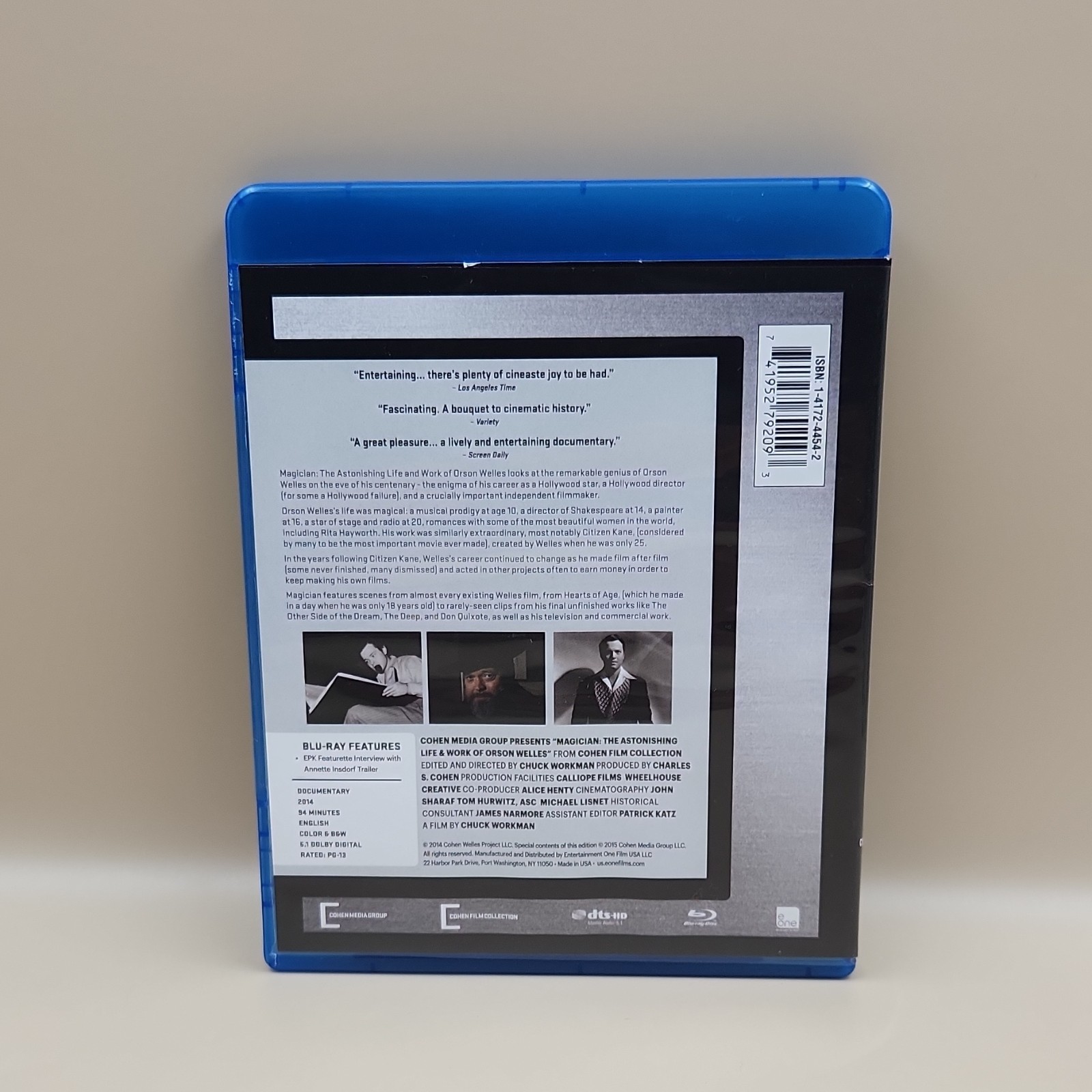 Cohen Media Group Magician Blu-ray Orson Welles Chuck Workman Documentary Case