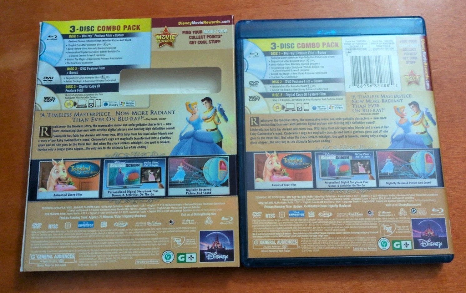 Cinderella Blu-ray Disney Diamond Edition Ilene Woods Clyde Geronimi