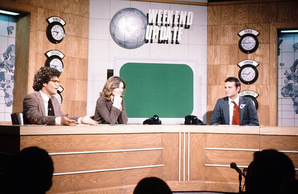 SNL Al Franken Jane Curtin and Bill Murray during the ‘Weekend Upd- Old Photo
