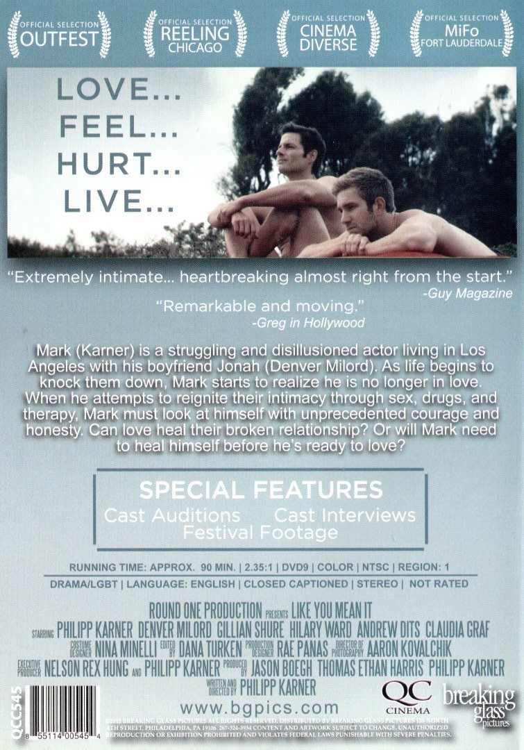 Like You Mean It DVD / Gay Interest / 4 Time Official Selection!!!