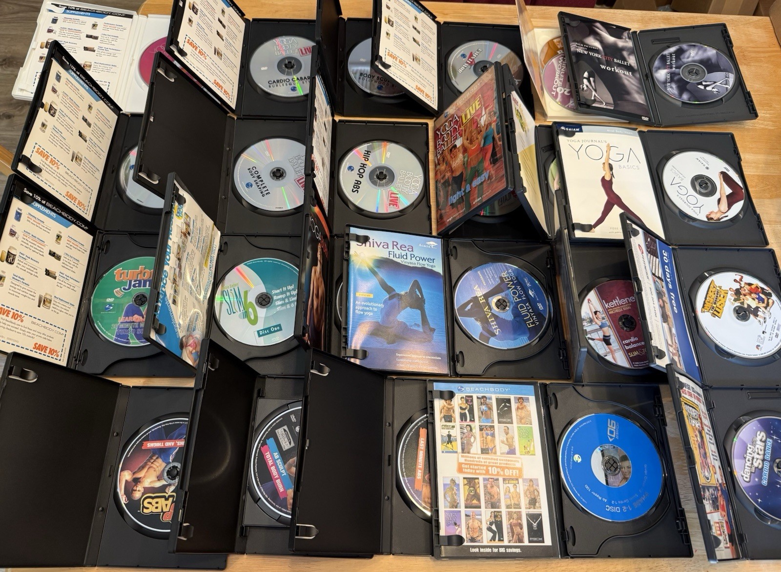 Lot 23 Exercise Fitness DVD Workout Yoga Dance Pilates Winsor Power 90 Ballet