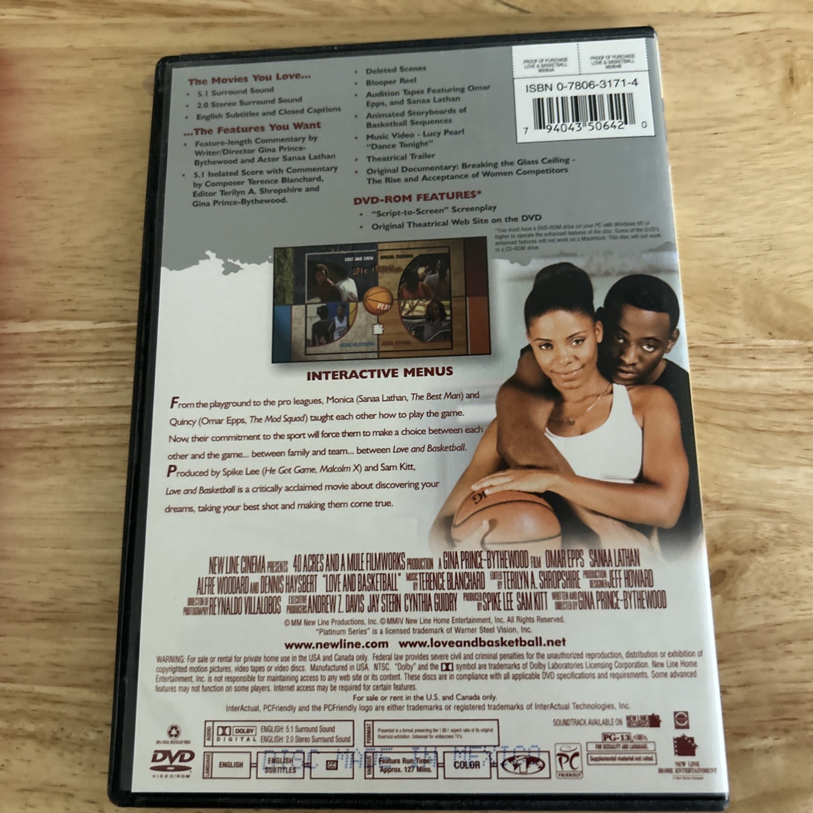 Love & Basketball (DVD, 2001) OOP Slipcover Authentic US Release