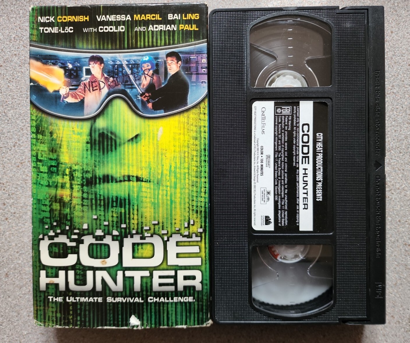 Code Hunter The Ultimate Survival Challenge 2002 VHS Coolio Bai Ling Adrian Paul