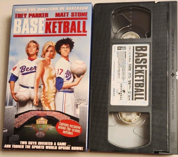 BASEKETBALL VHS TREY PARKER MATT STONE SOUTH PARK Comedy Movie Tape 1998
