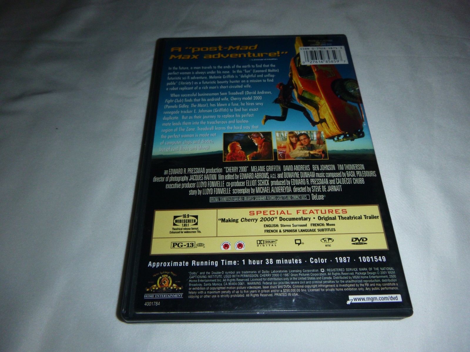 Cherry 2000 DVD MGM Movie Time Melanie Griffith Ben Johnson Cult Rare OOP