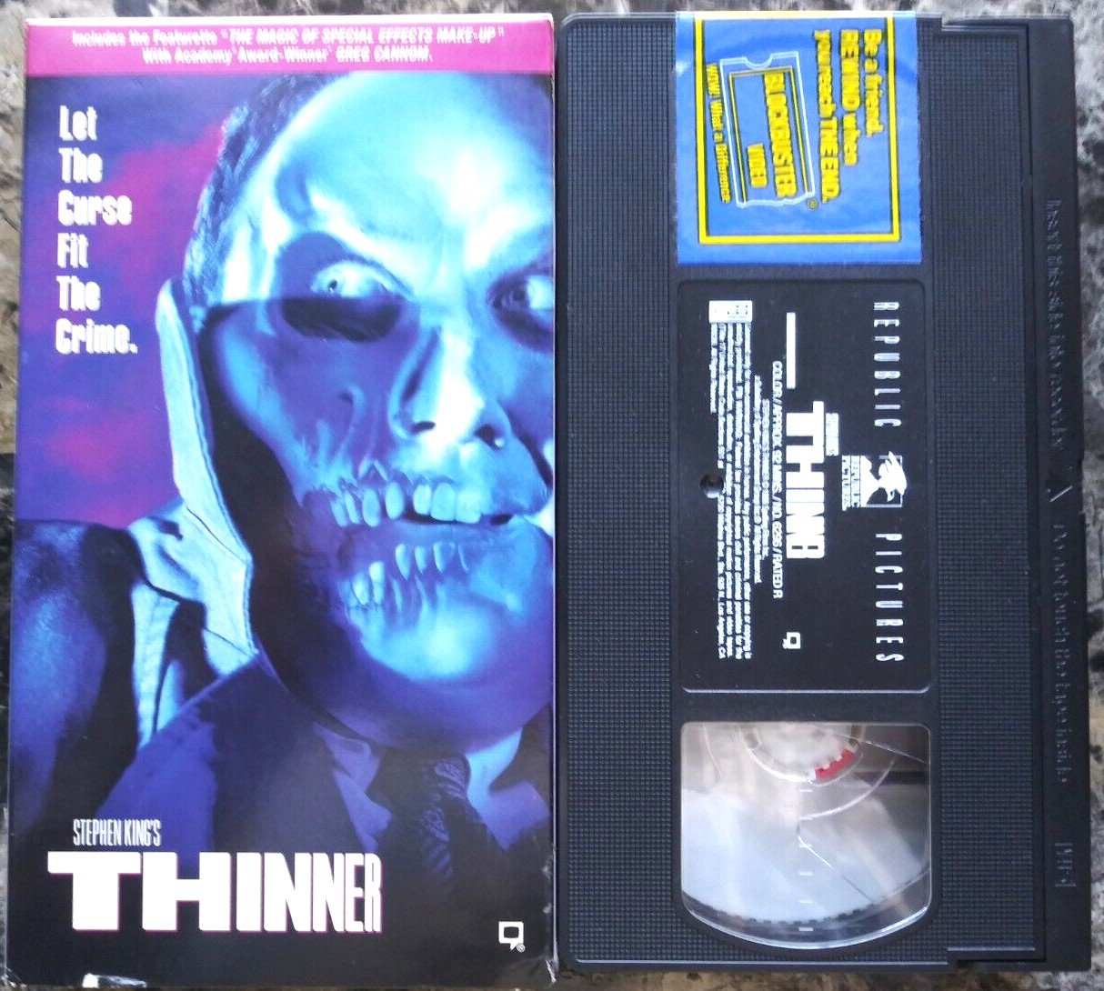 ROBERT JOHN BURKER IN “THINNER ” VHS 1996 HORROR COLOR 92 MINUTES