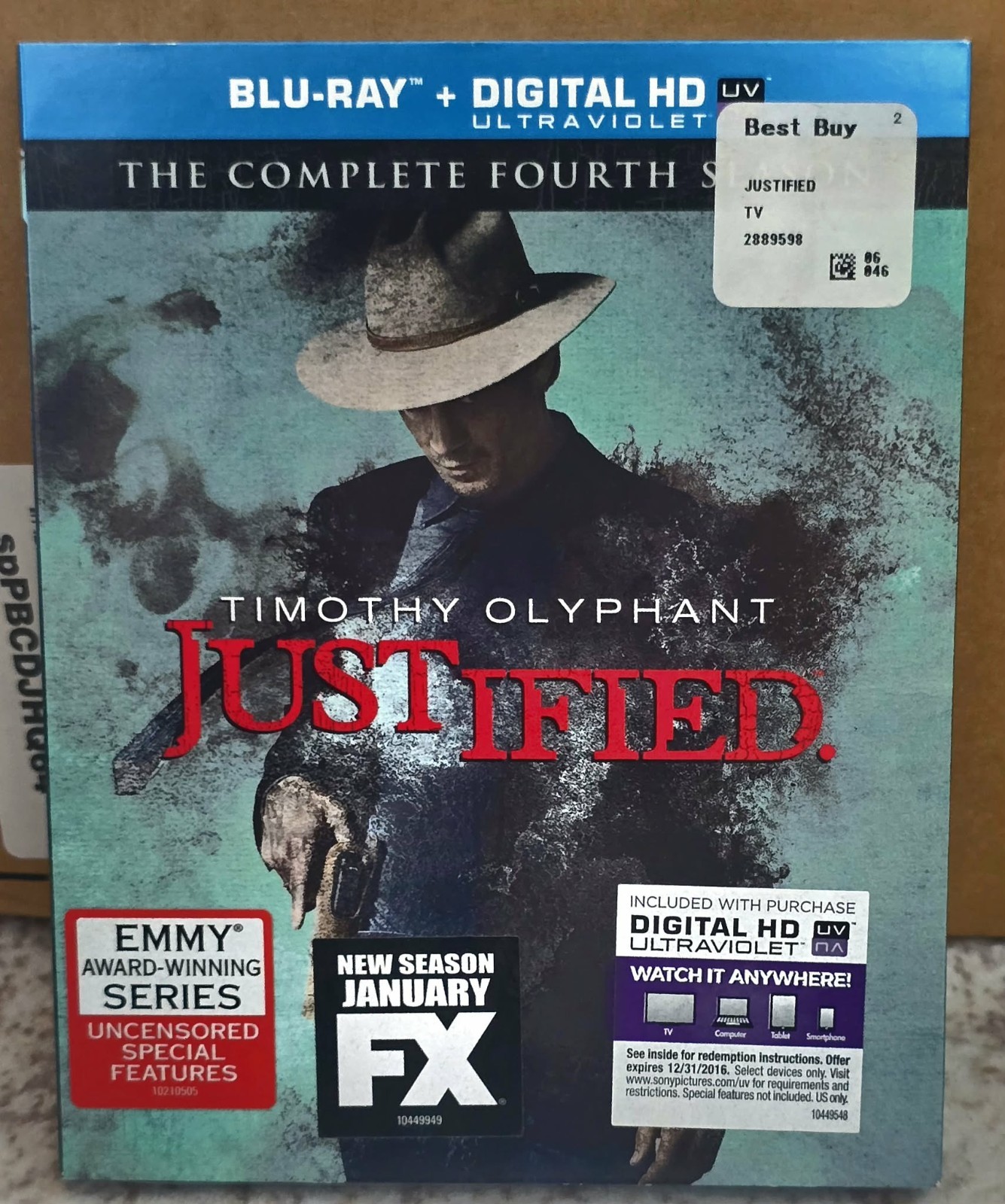 Justified:the Complete Fourth Season Blu-ray New Sealed Mint Fast Shipping