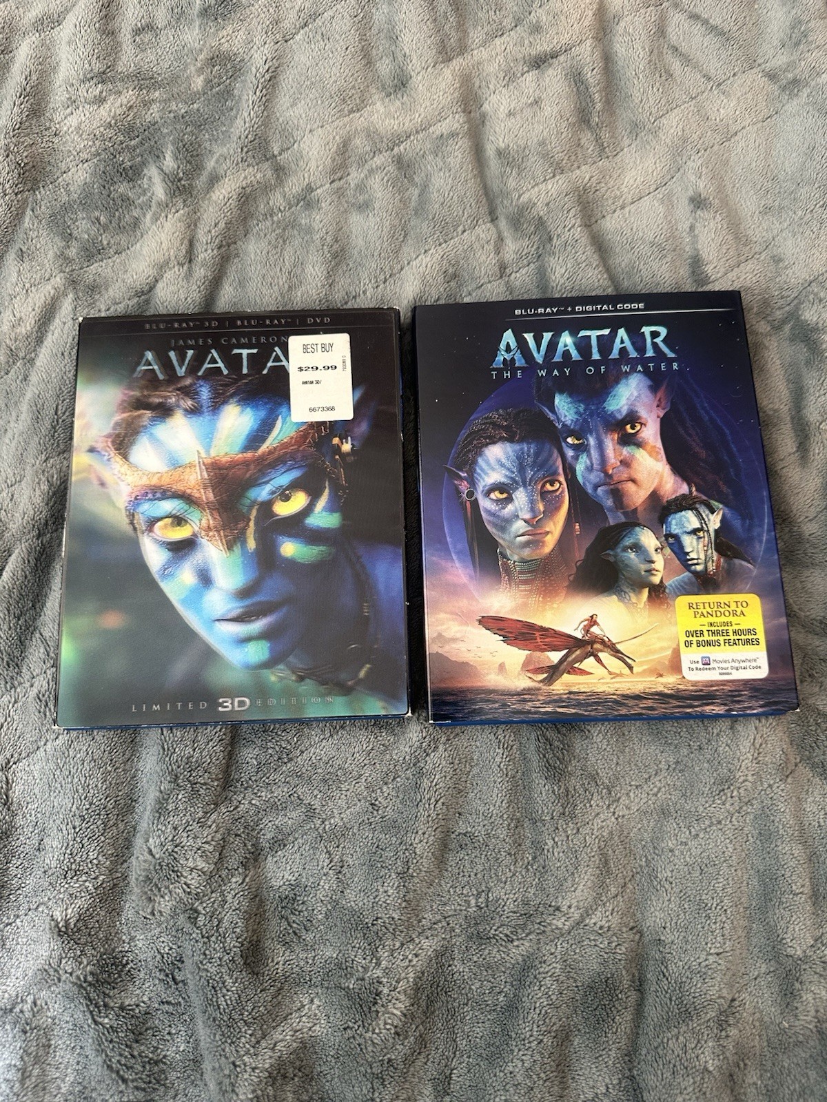 Avatar The Way Of Water & Avatar 3D Blu-Ray Lot Set Like New No Digital Codes