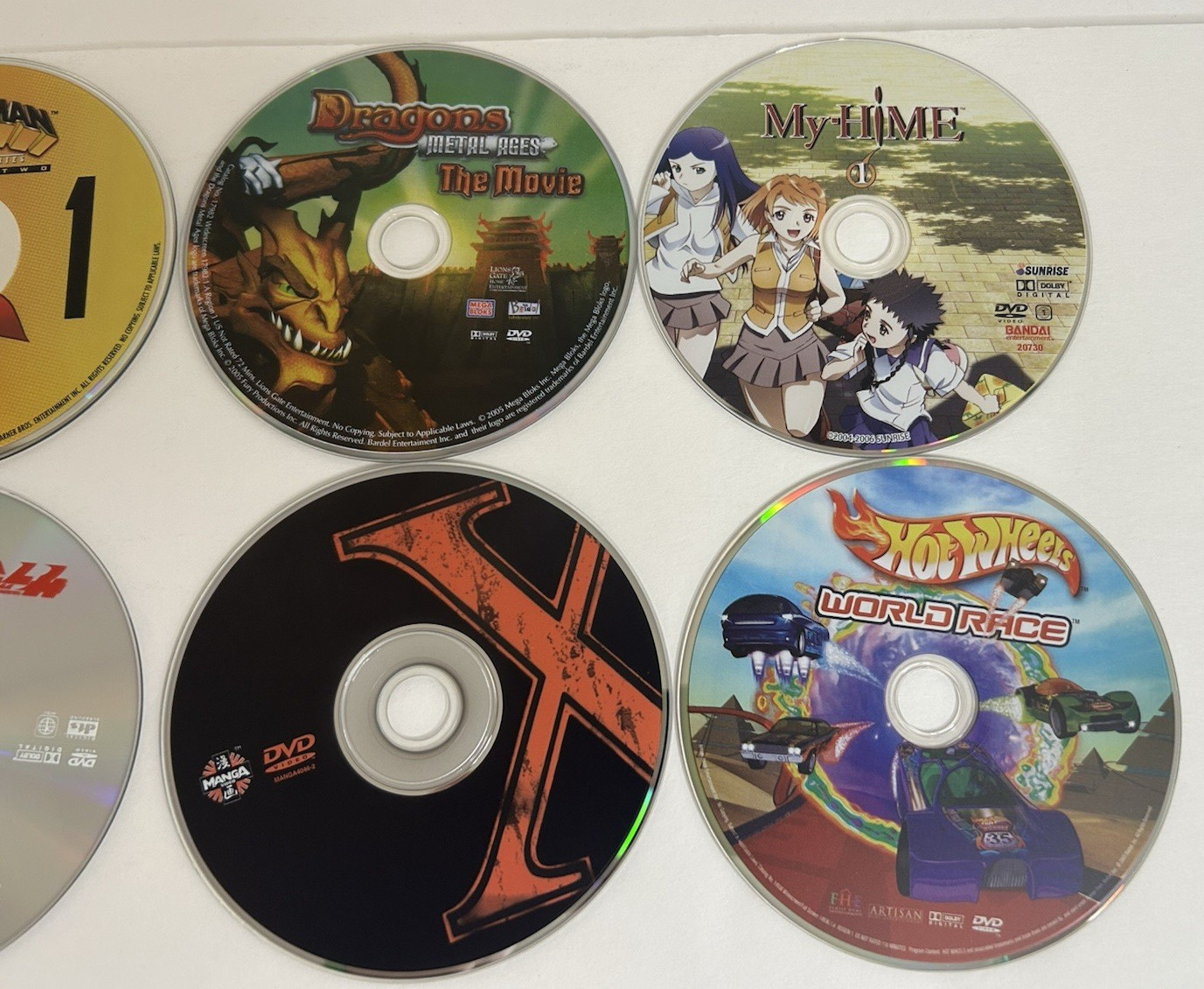 Large Mixed Lot Of 31 Anime Cartoon Movie DVDs Disc Only