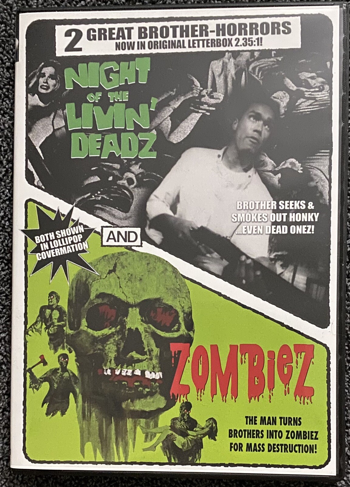 Night Of The Livin’ Deadz & Zombie Double Feature DVD Jones/Joyce VG Condition