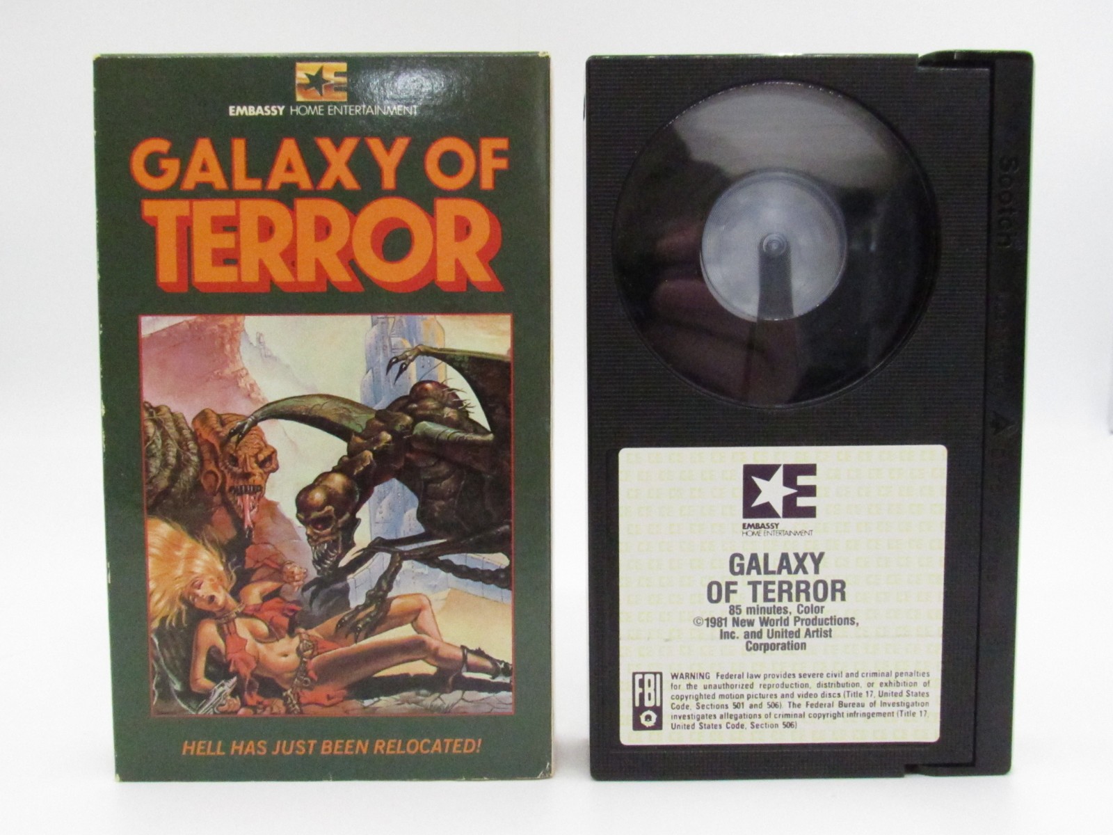 Galaxy Of Terror Embassy Home Edward Albert Beta Tape (NOT VHS) Tested (Video)
