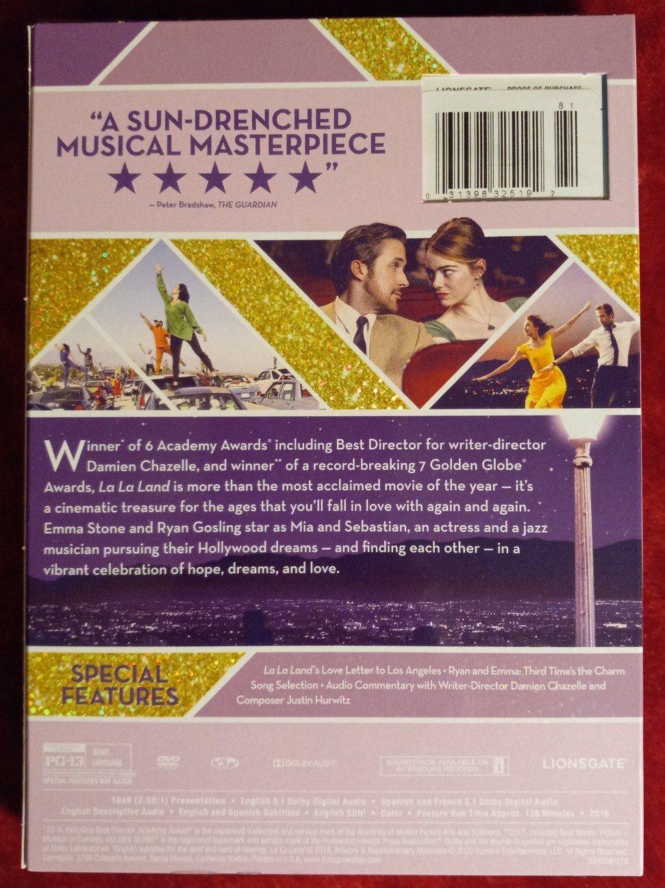 La La Land (DVD, 2016) Ryan Gosling, Emma Stone – New Sealed with Slipcover