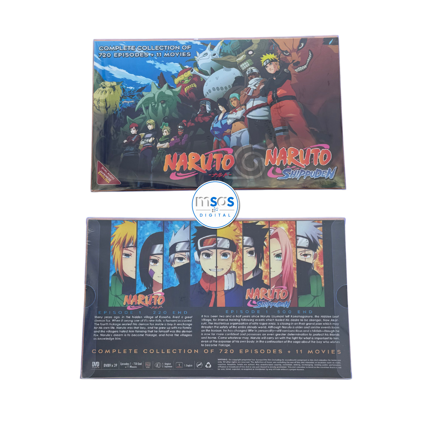 DVD Anime Naruto Shippuden Complete Vol 1-720 End Bonus 11 Movies English Dubbed