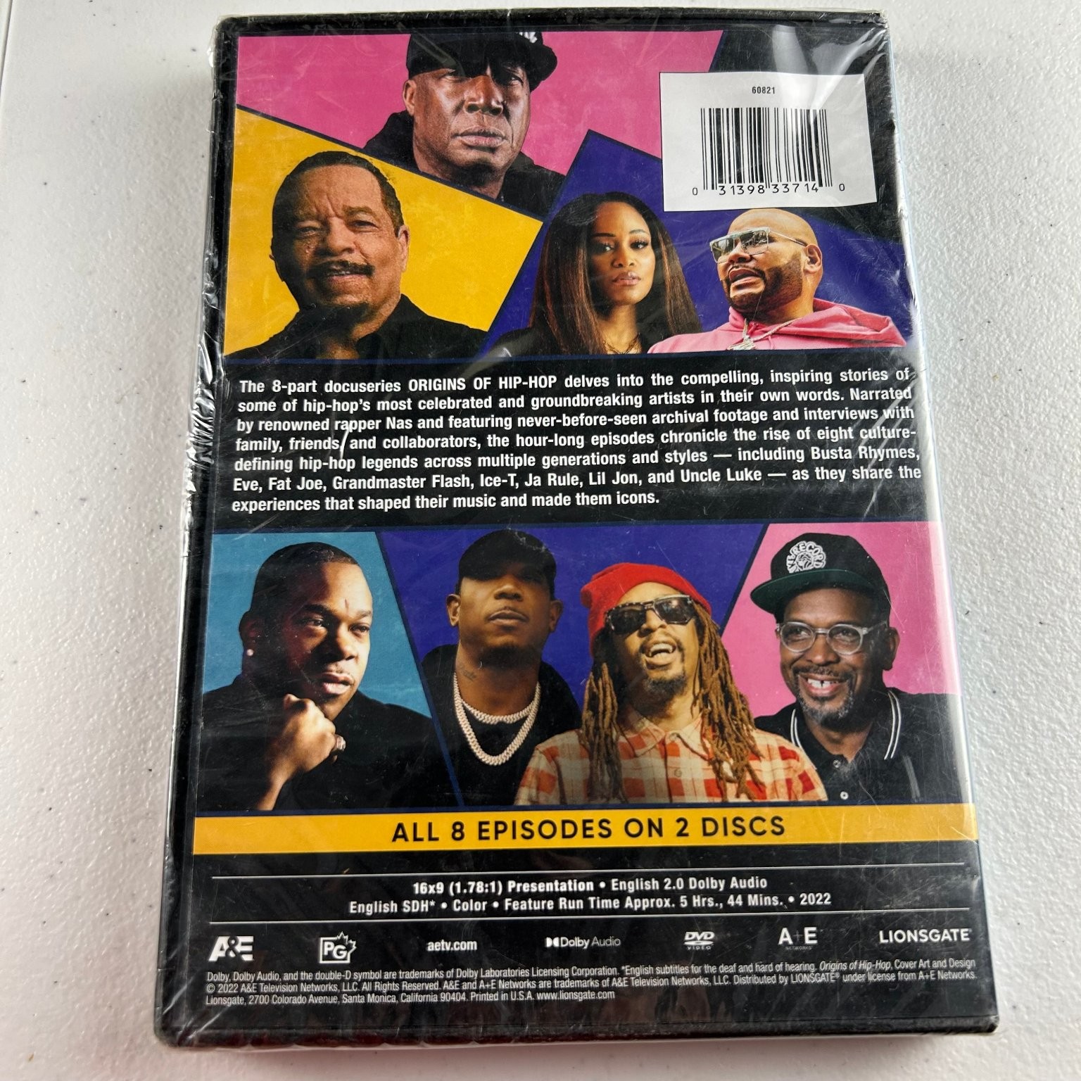 Origins of Hip-Hop DVD 2022 Documentary Nas Grandmaster Flash Lil Jon