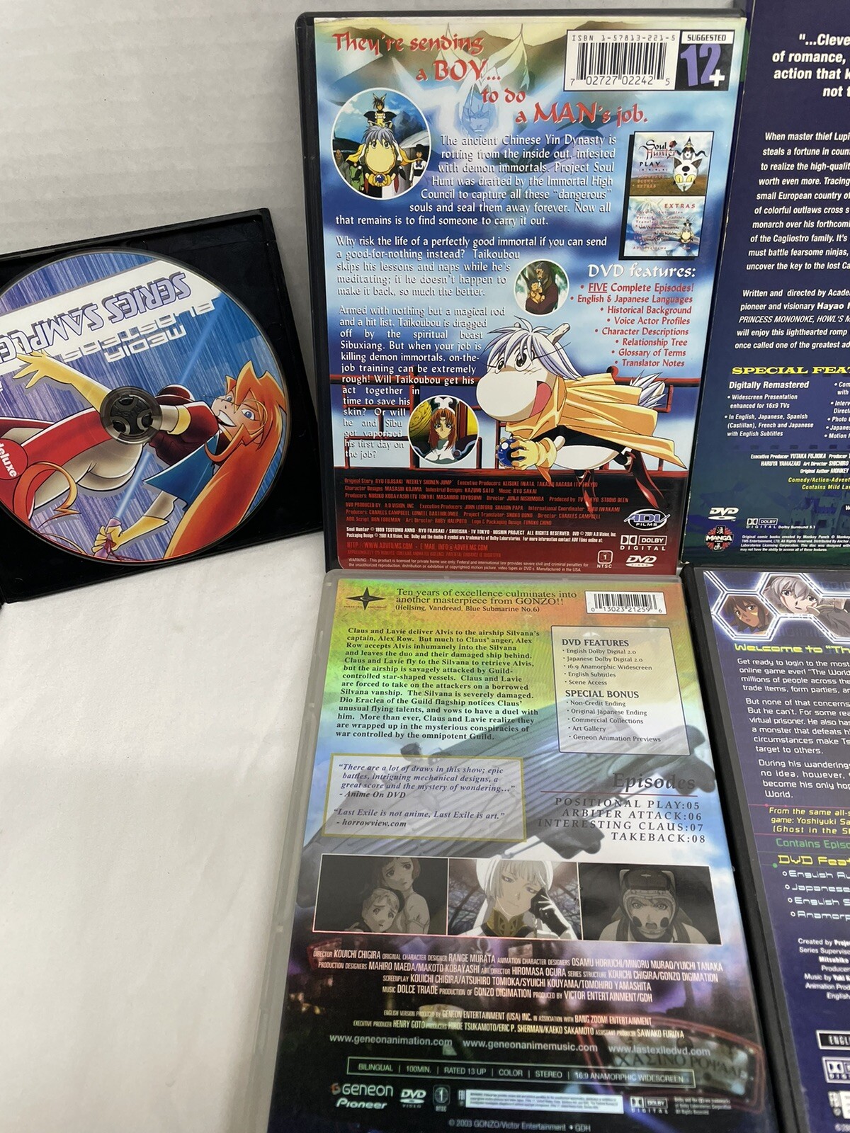 Japanese Anime DVD Lot 6 DVD’s. Bandai Manga ADV Films